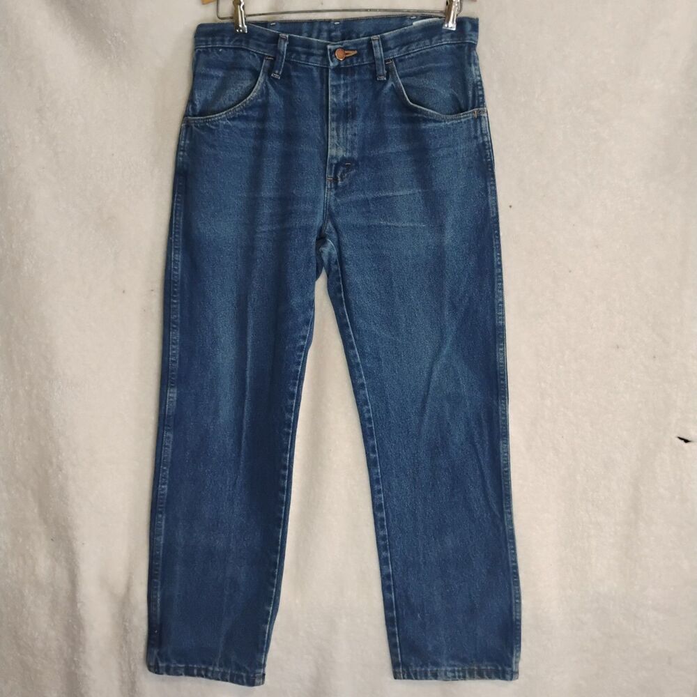 Rustler Mens Regular Fit Straight Leg Jeans 33x30 Blue Denim 100% Cotton 87619PW
